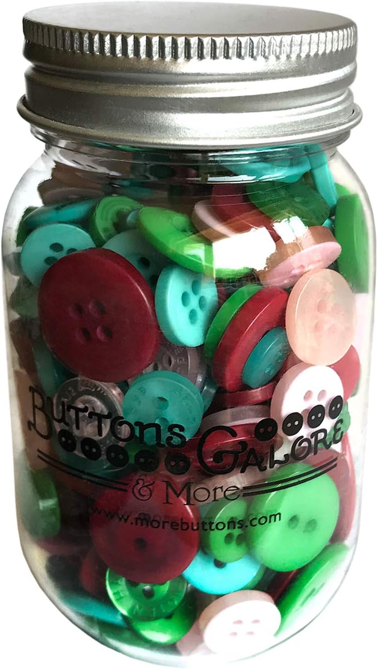 Retro Christmas Buttons Variety Pack - Buttons Galore and More