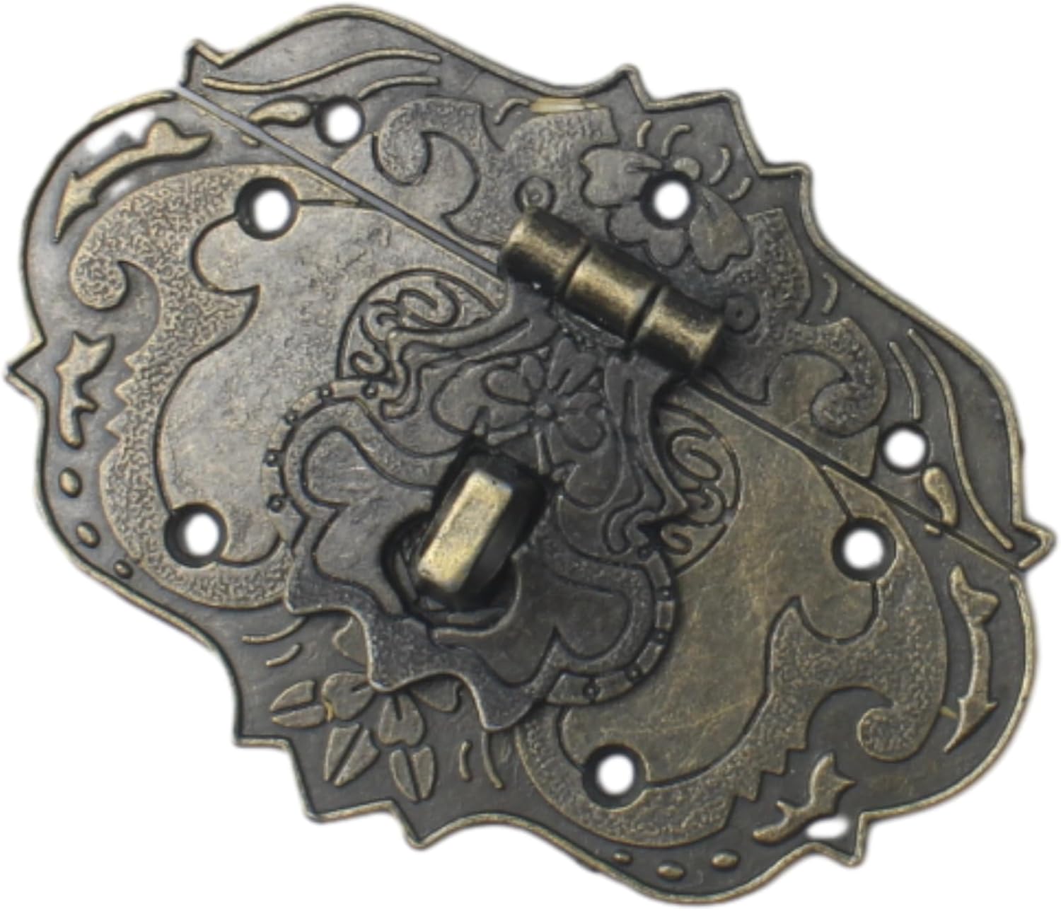 Retro Style Decorative Hasp Clasp Latch Lock for Jewelry Box, Wooden Case & Furniture