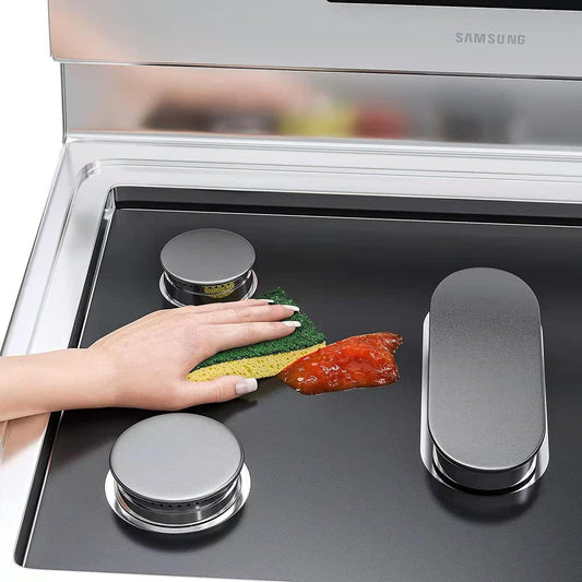 Reusable Non-Stick Stove Cover Kit for Samsung Gas Range - Gas Stove Burner Protectors, Stove Liner Guard Set
