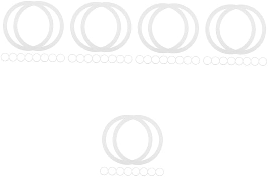 Reusable Silicone Seals for Wide Mouth Mason Jars - Set of 100 White Sealing Rings