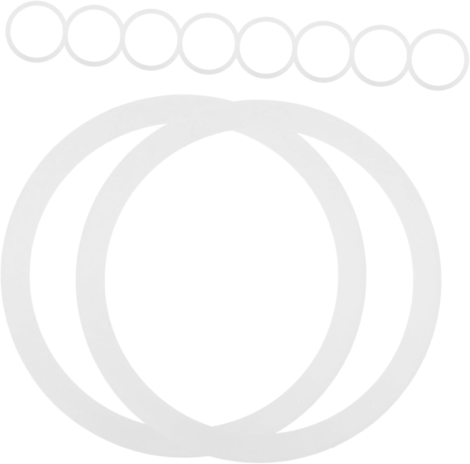 Reusable Silicone Seals for Wide Mouth Mason Jars - Set of 100 White Sealing Rings