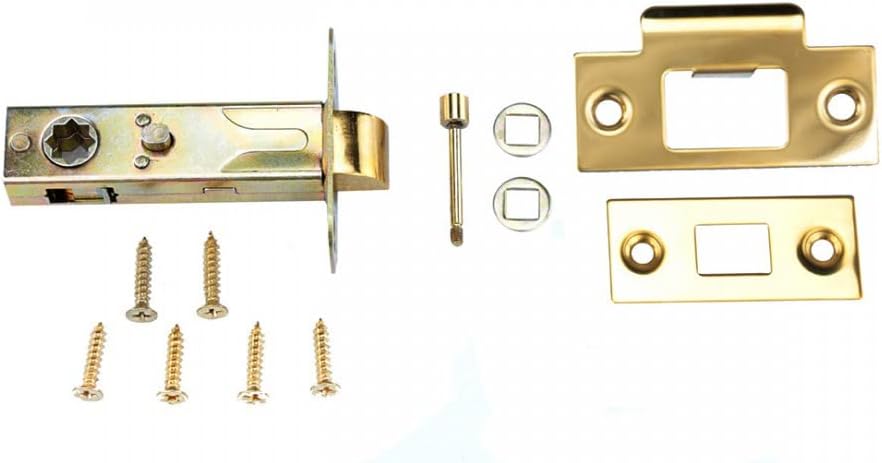 Reversible Door Knob Latch Lock with Privacy Pin and Brass Mounting Hardware by Renovators Supply Manufacturing