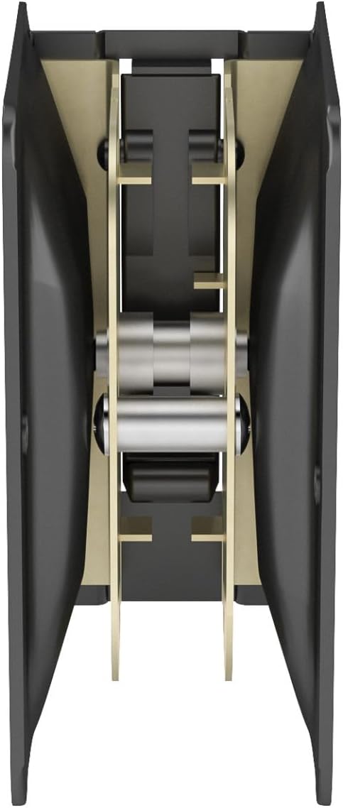 Richelieu Hardware 1700FBPSBC Onward Black Passage Lock Pocket Door Pull - 3 1/4 in (82 mm)