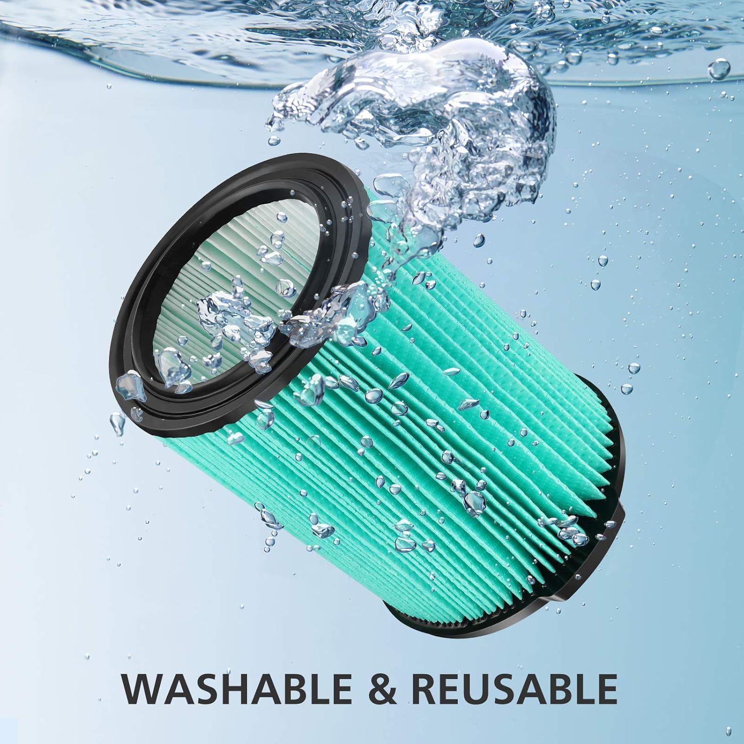 Ridgid VF6000 Replacement Filter - Cabiclean VF6000 HEPA 5-Layer Filter for 5-20 Gallon Vacuums