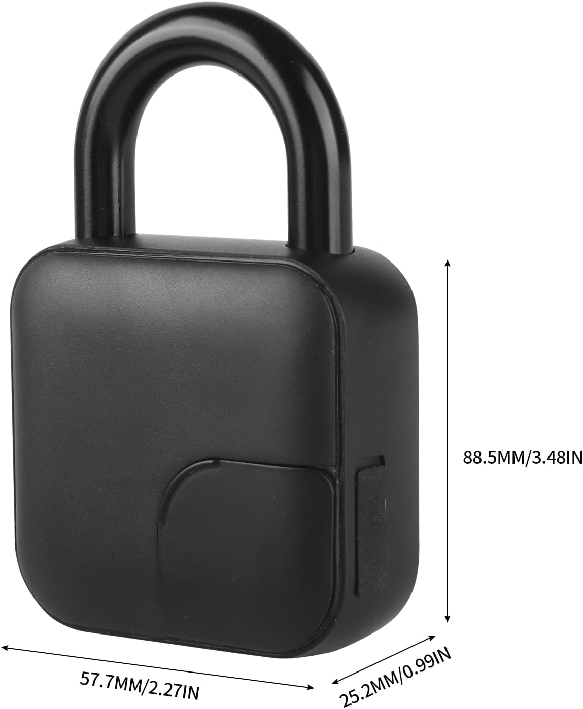 RiNTREE Waterproof Fingerprint Padlock with Lock Cable, Smart Lock APP Keyless Entry, Biometric Electronic Lock for Door, Locker, Warehouses - Bluetooth Compatible, USB Rechargeable