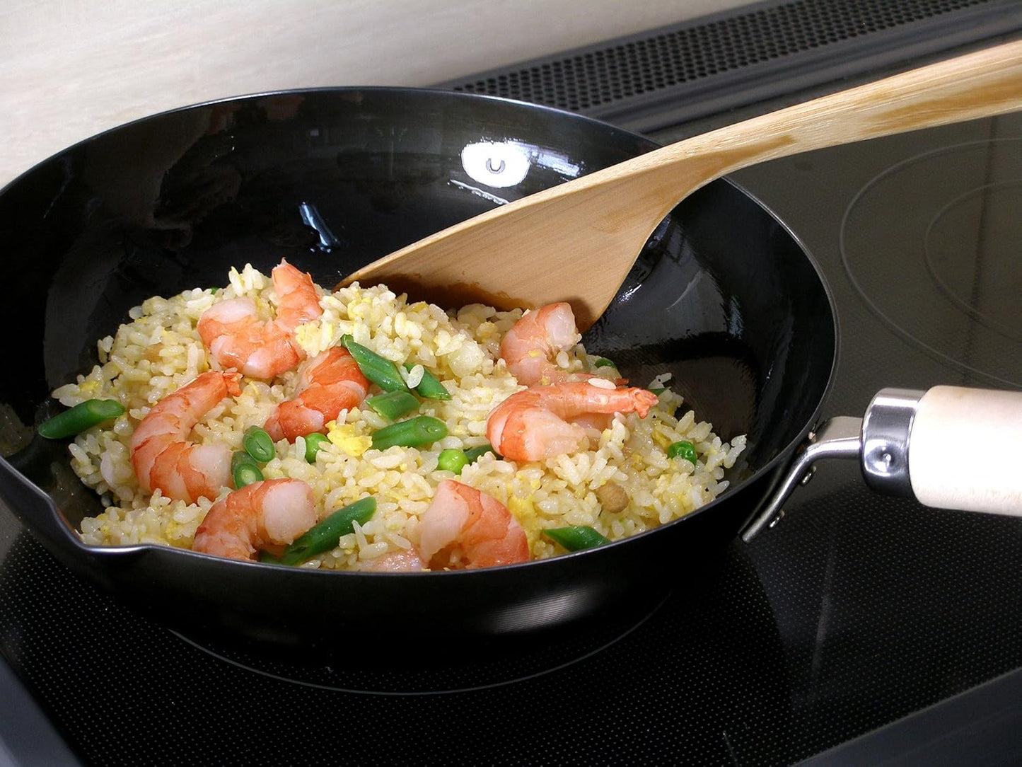 Riverlight Iron Frying Pan Set - 11.0 inch with Lid, Induction Compatible - Made in Japan - Wok