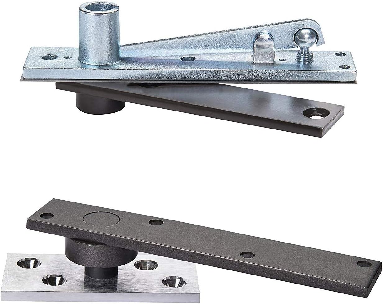 Rixson ASSA ABLOY Model 370 Center Hung Pivot Hinges for Interior or Exterior Doors - Satin Chrome (626), Fits Doors up to 3' 8"x 8' 6" & 500 lbs.