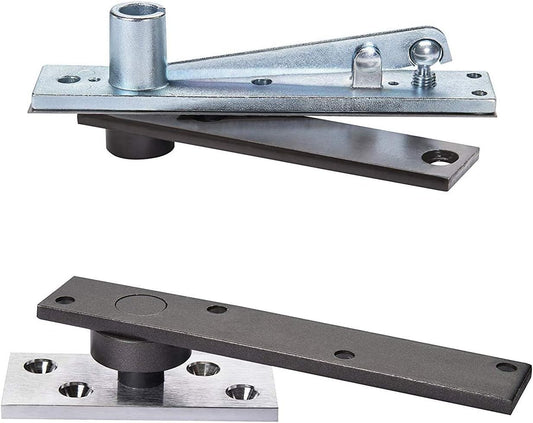 Rixson ASSA ABLOY Model 370 Center Hung Pivot Hinges for Interior or Exterior Doors - Satin Chrome (626), Fits Doors up to 3' 8"x 8' 6" & 500 lbs.