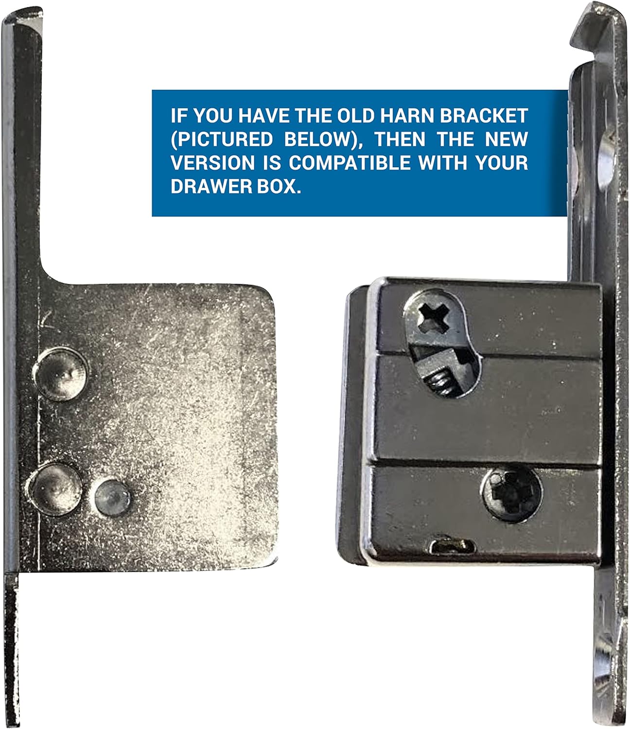 Rok Hardware Heavy Duty Drawer Box Slide Runner Front Fixing Bracket - Left/Right Pair - WildKart