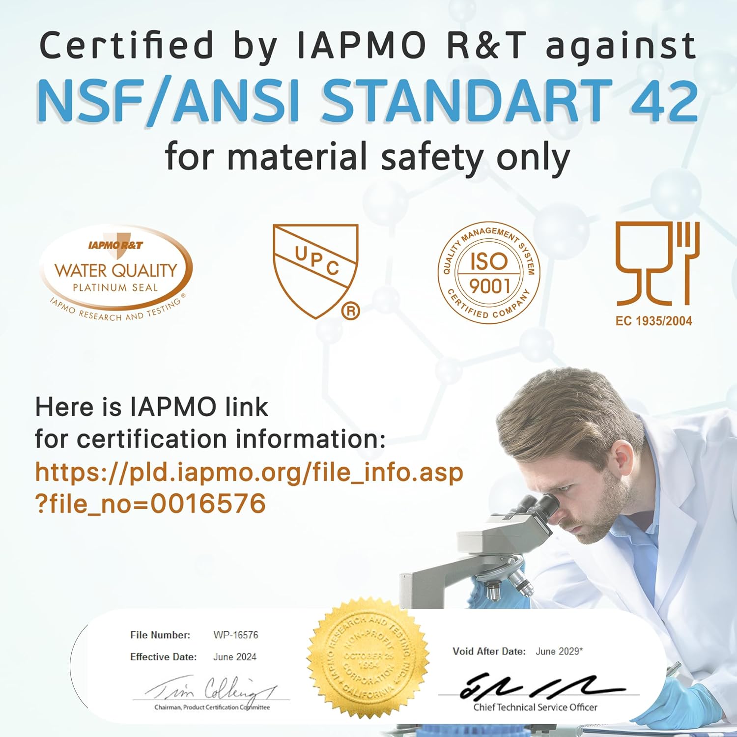 Ronaqua 10"x2.5" 1 Micron Sediment Water Filter Cartridge 4-Pack, NSF Certified, for 10" RO Units & Whole House Systems, Compatible with Culligan P5, AP110, WHKF-GD05