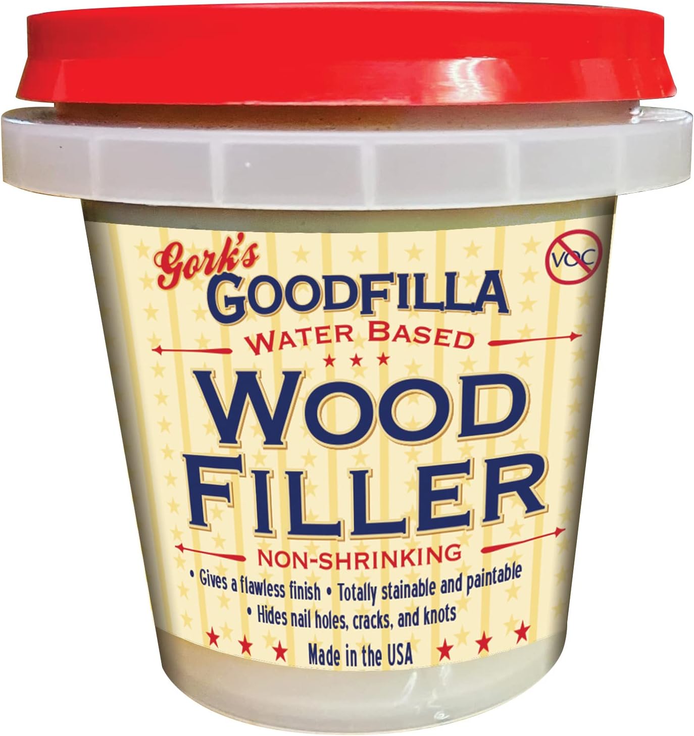 Rosewood Water-Based Wood & Grain Filler - 8 oz by Goodfilla | All-in-One Repair & Finish Solution | Paintable, Stainable, Sandable & Fast Drying | Replace Every Filler & Putty