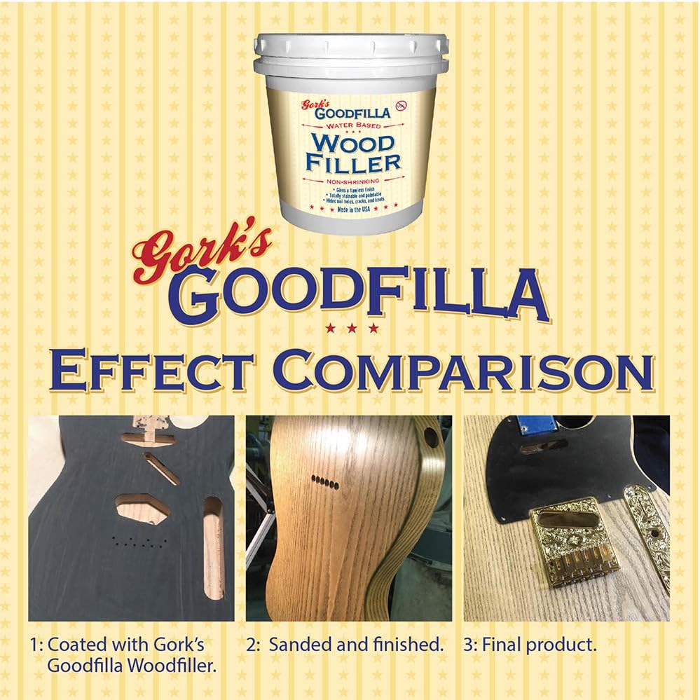 Rosewood Water-Based Wood & Grain Filler - 8 oz by Goodfilla | All-in-One Repair & Finish Solution | Paintable, Stainable, Sandable & Fast Drying | Replace Every Filler & Putty