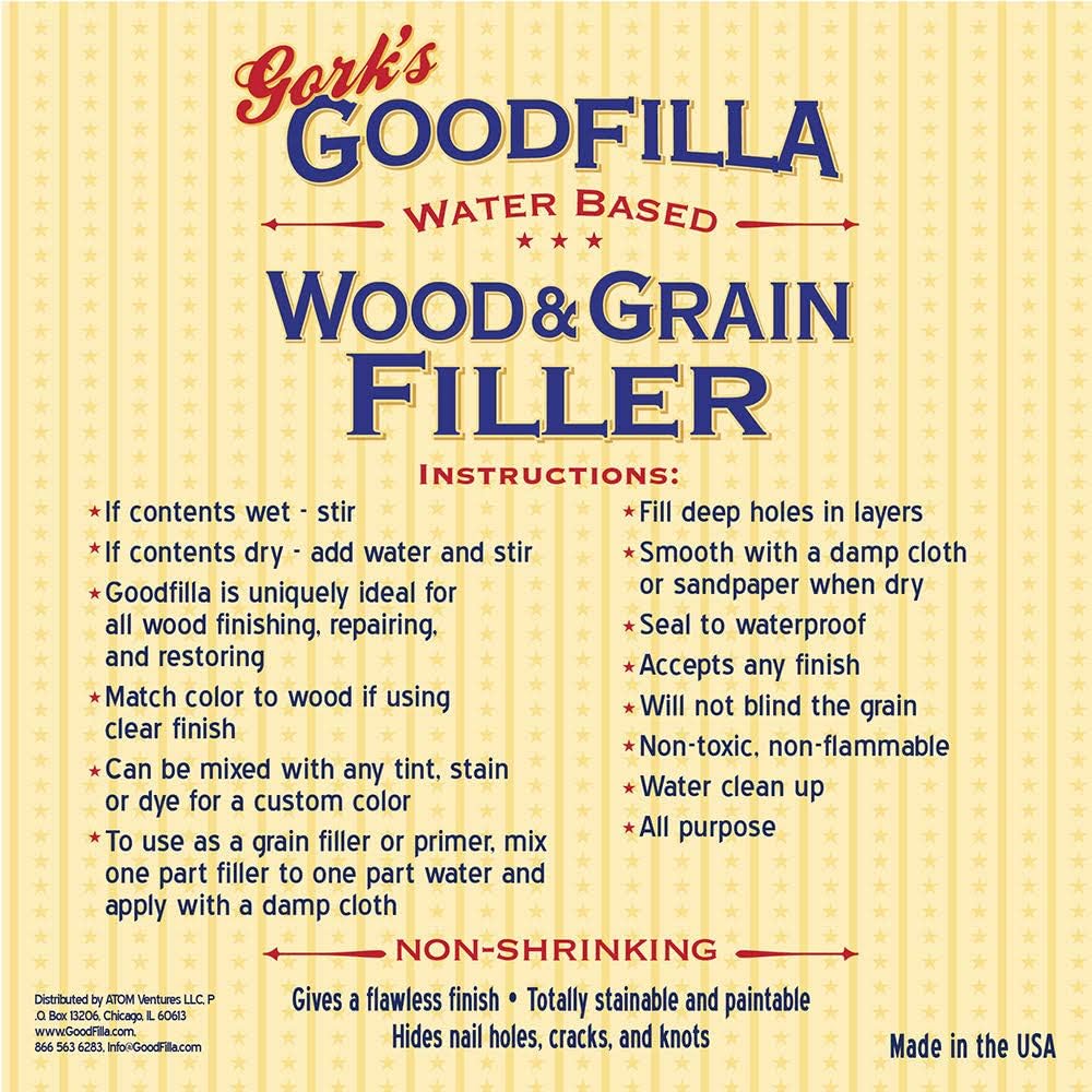 Rosewood Water-Based Wood & Grain Filler - 8 oz by Goodfilla | All-in-One Repair & Finish Solution | Paintable, Stainable, Sandable & Fast Drying | Replace Every Filler & Putty