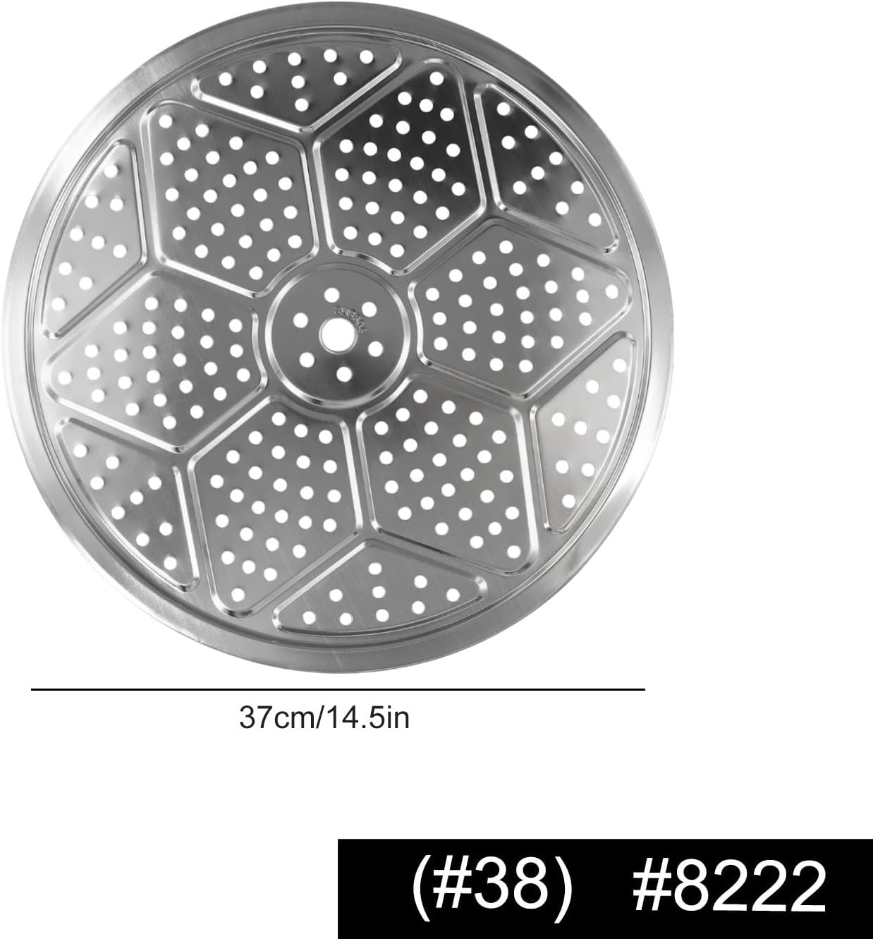 Round 304 Stainless Steel Steamer Rack Tray for Kitchen Cooking, Baking, Toast Bread - 37cm