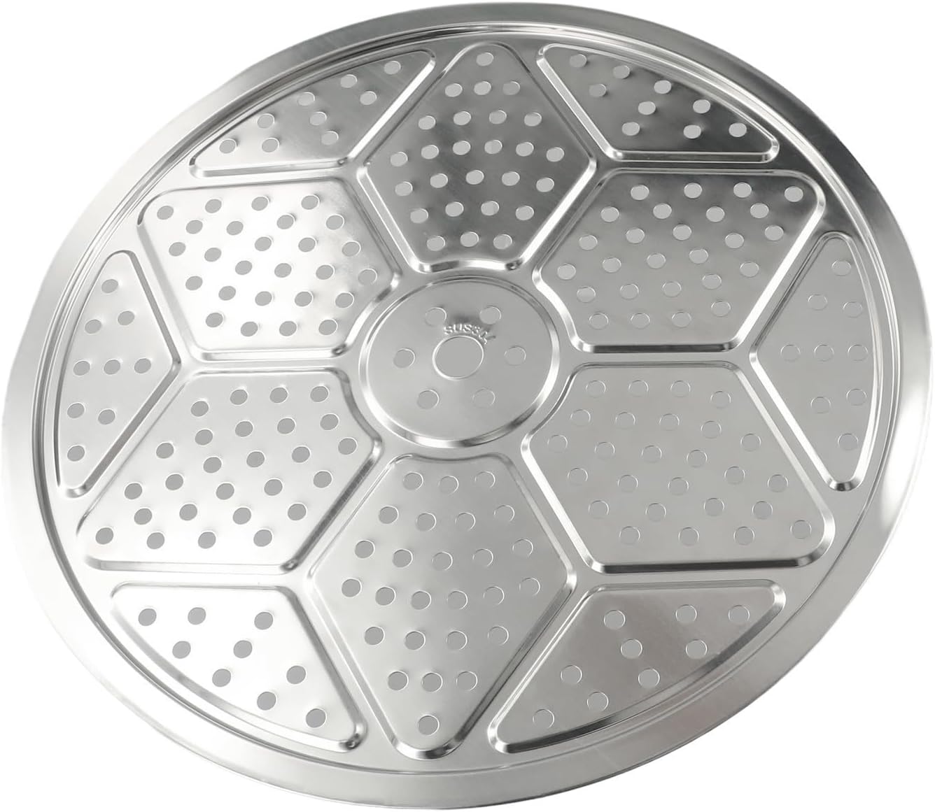 Round 304 Stainless Steel Steamer Rack Tray for Kitchen Cooking, Baking, Toast Bread - 37cm