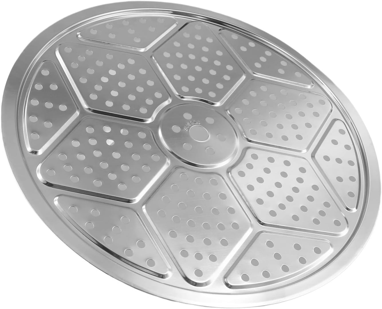 Round 304 Stainless Steel Steamer Rack Tray for Kitchen Cooking, Baking, Toast Bread - 37cm