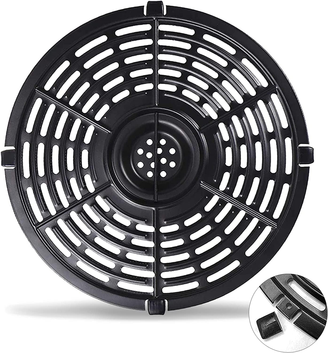 Round Non-Stick Air Fryer Grill Pan Tray for Power XL & Ultrean Gourmia 5QT Air Fryers - Dishwasher Safe Accessories