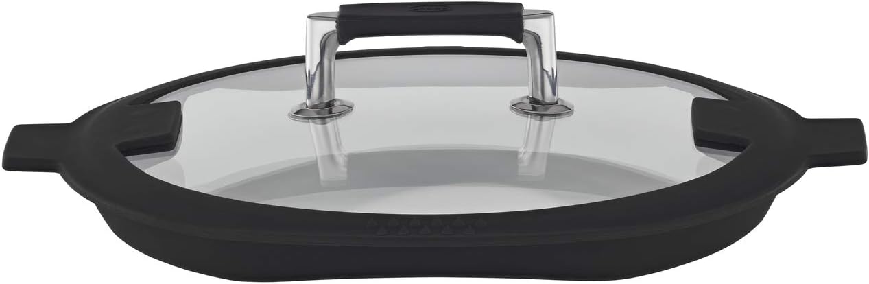 Rösle 91963 Silence Pro Stainless Steel High Casserole Cooking Pot 24 cm with Insulated Handles & Lid