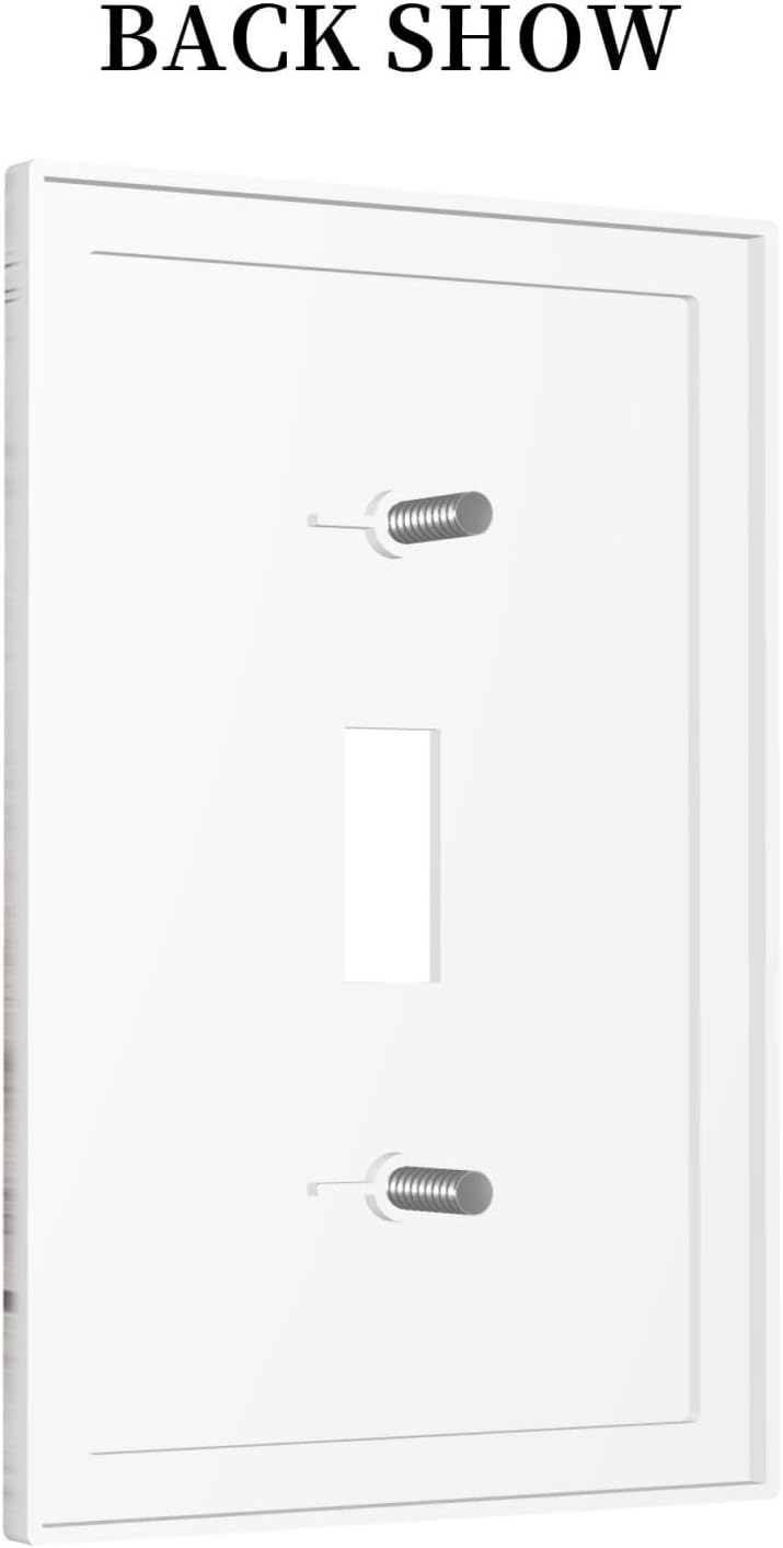 Rustic Dandelion Wooden Light Switch Cover for Farmhouse Decor - Single Toggle Switch Plate for Bedroom or Bathroom