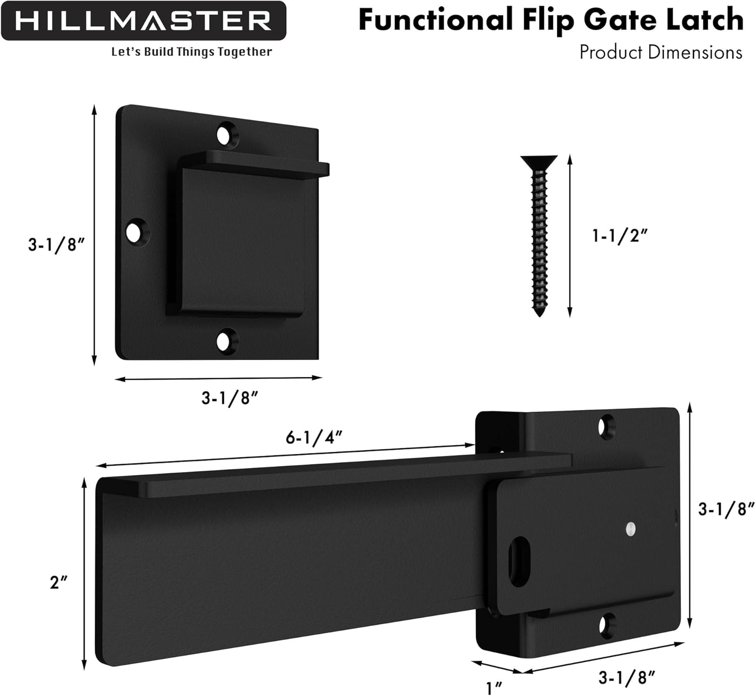 Rustic Farm Gate Lock with Padlock Hole for Sliding Doors and Sheds