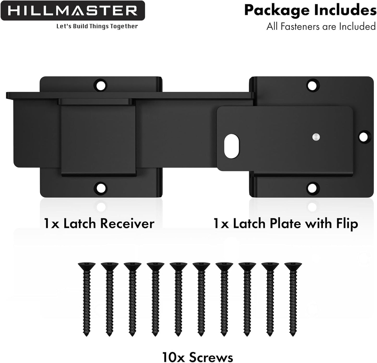 Rustic Farm Gate Lock with Padlock Hole for Sliding Doors and Sheds