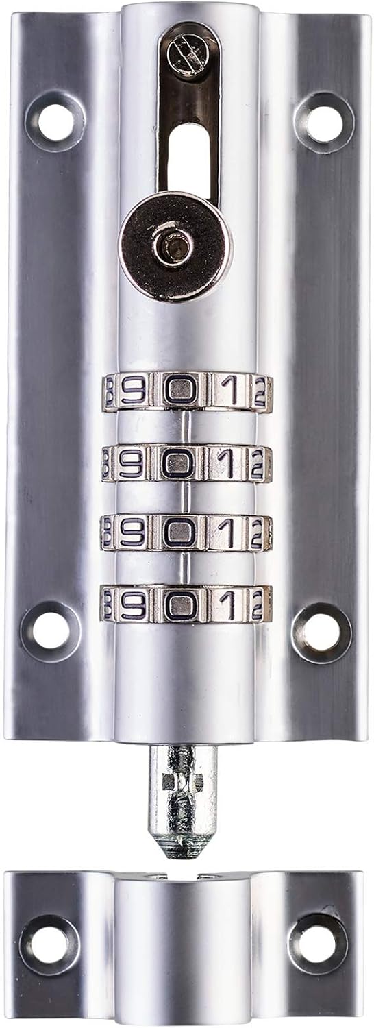 Rustproof Chrome Combination Locking Bolt by Squire Locks - Recordable Combi2CH