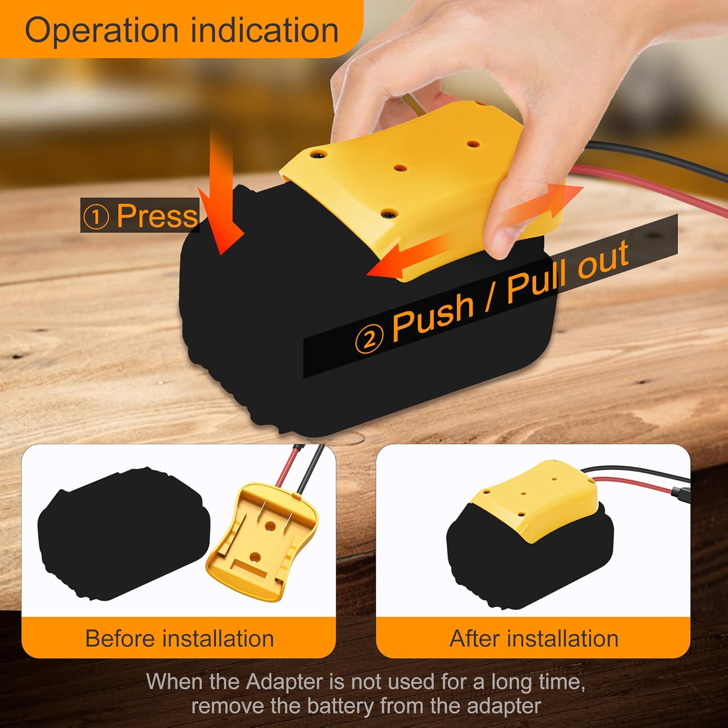RVBOATPAT 20V Power Wheel Battery Adapter with 12 AWG Wire, Fuses, and Connectors - Battery Converters for RVs and Boats