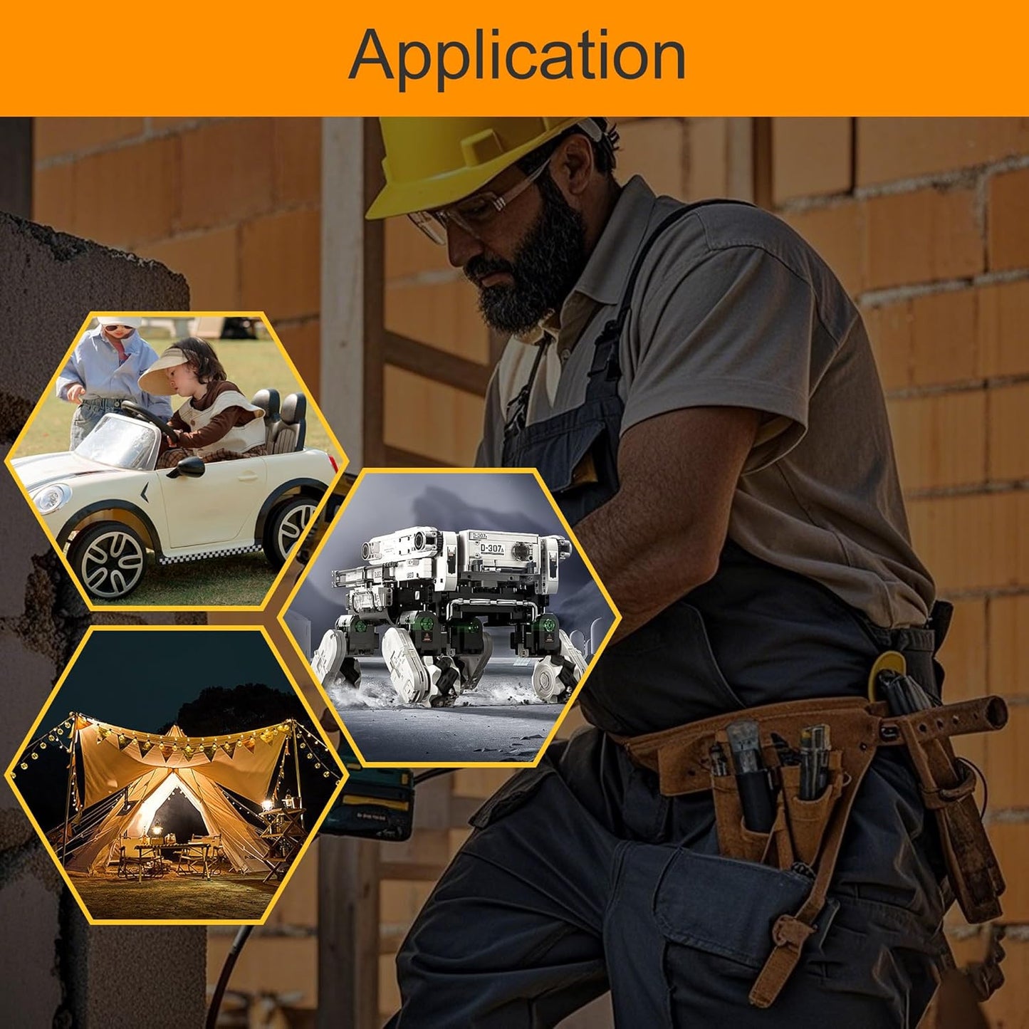 RVBOATPAT 20V Power Wheel Battery Adapter with 12 AWG Wire, Fuses, and Connectors - Battery Converters for RVs and Boats