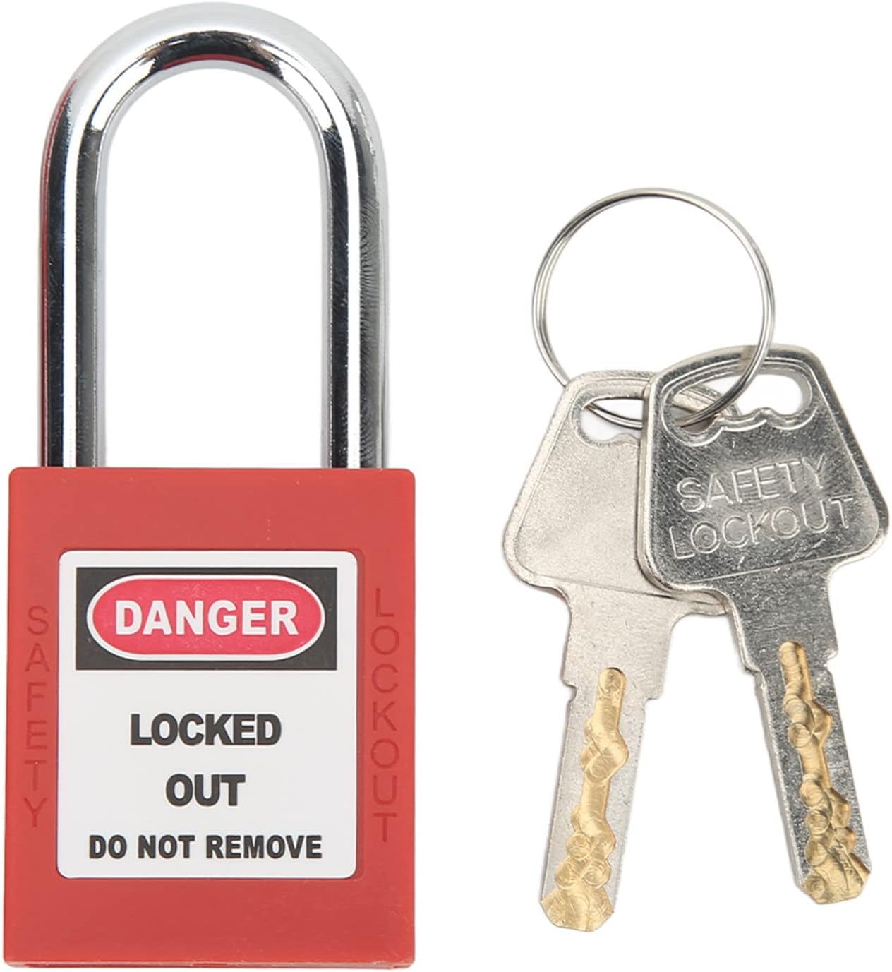 Safety Lockout Tagout Kit with Locks, Hasp Padlock, and Tamper-Proof Keys - Electrical Safety Padlocks Set (1.5in Shackle)