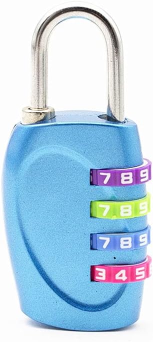 SagaSave 4-Digit Combination Padlock for Lockers, Luggage, Toolboxes - Gym & School Use