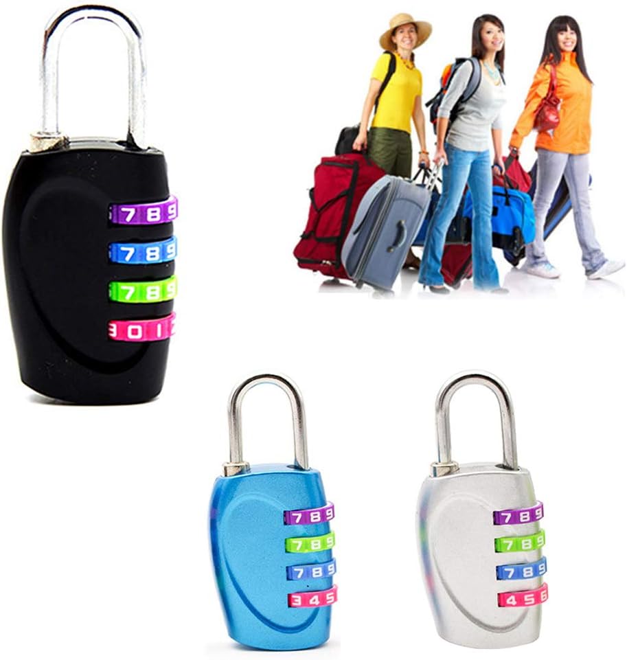 SagaSave 4-Digit Combination Padlock for Lockers, Luggage, Toolboxes - Gym & School Use