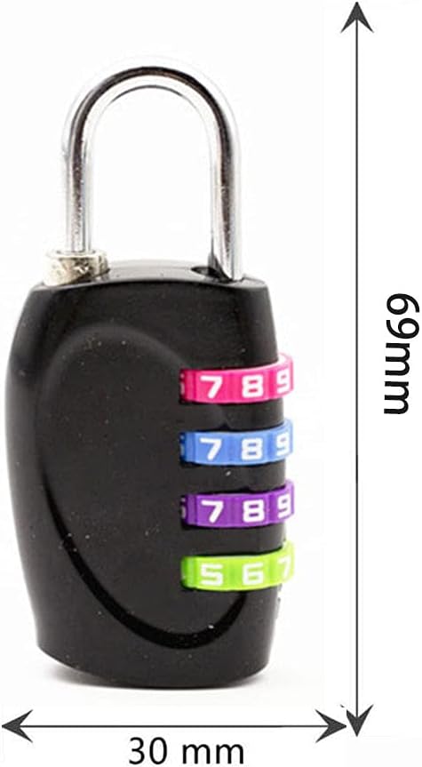 SagaSave 4-Digit Combination Padlock for Lockers, Luggage, Toolboxes - Gym & School Use