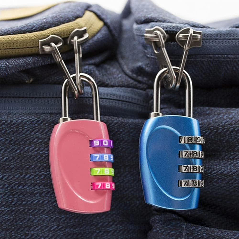 SagaSave 4-Digit Combination Padlock for Lockers, Luggage, Toolboxes - Gym & School Use