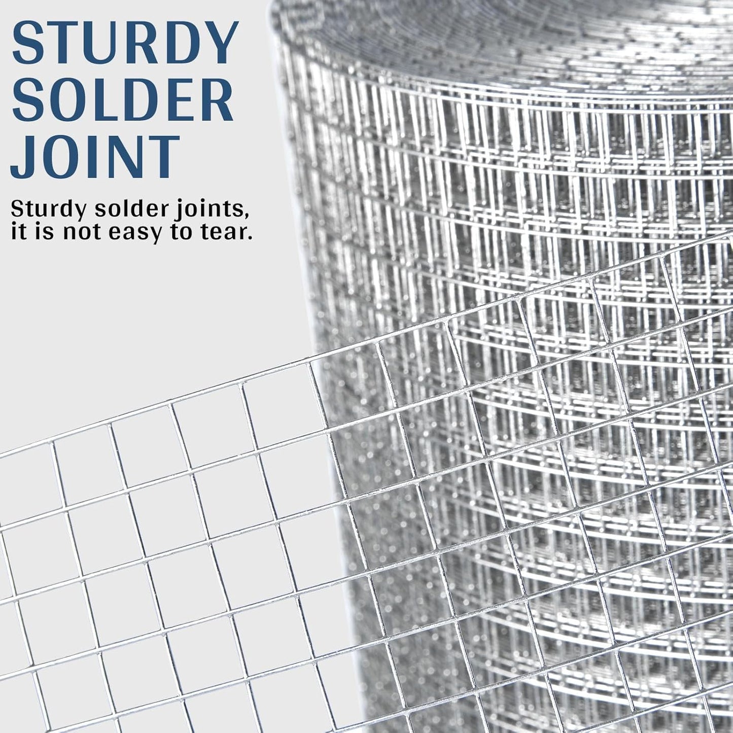 Salmut Hardware Cloth 1/2" x 4' x 100' 19-Gauge Wire Mesh Roll - Ideal for Chicken, Gopher, and Critter Fencing