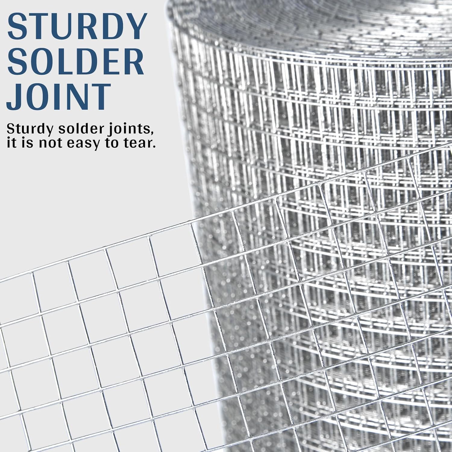 Salmut Hardware Cloth 1/2" x 4' x 100' 19-Gauge Wire Mesh Roll - Ideal for Chicken, Gopher, and Critter Fencing