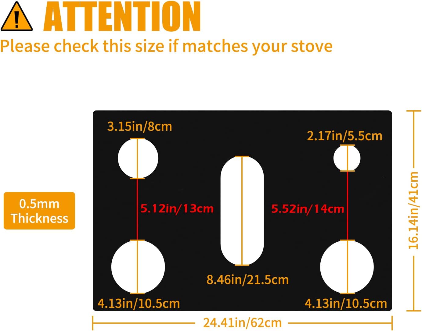 Samsung Gas Range Stove Top Protectors - Non-Stick Oven Liners (0.5mm Thick)