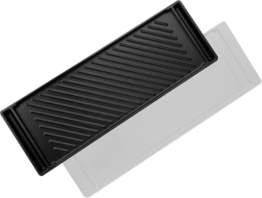 Samsung Stove Parts DG61-00859A Griddle Upgraded for NX58H5600SS NX58H9500WS - Heavy Duty Cast Iron Reversible Griddle/Grill Combo