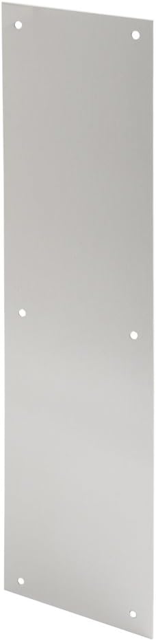 Satin Aluminum Door Push Plate - Prime-Line J 4581, 4" x 16" - Single Pack