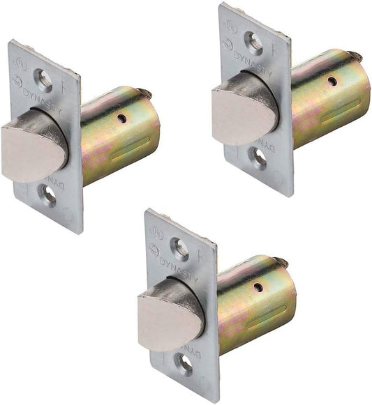 Satin Chrome Spring Latch for Augusta or Spartan Door Levers, 2-3/8" Backset, 3 Pack