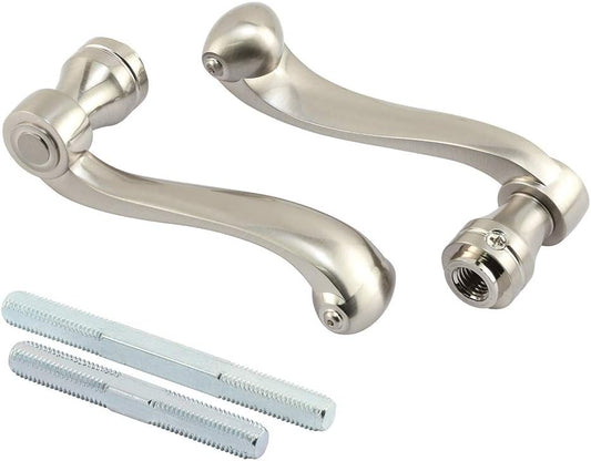 Satin Nickel French Colonial Door Levers, Heavy Weighted Casting Design - 1 Set by Prime-Line E 2663