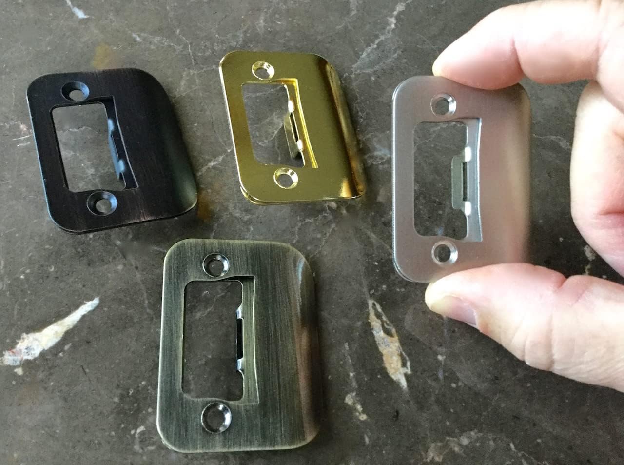 Satin Nickel Gator Door Latch Restorer with Strike Plate - Easy Installation and Durable Finish