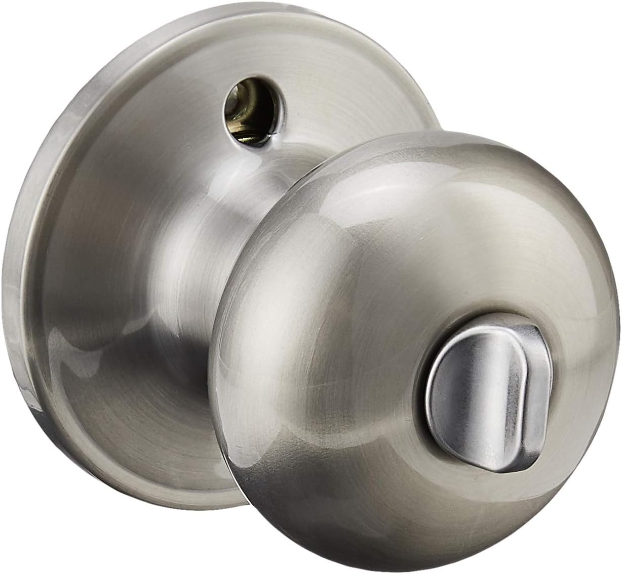 Satin Nickel SCHLAGE Dexter Stratus Bed and Bath Knob J40STR619