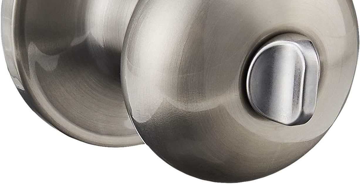 Satin Nickel SCHLAGE Dexter Stratus Bed and Bath Knob J40STR619