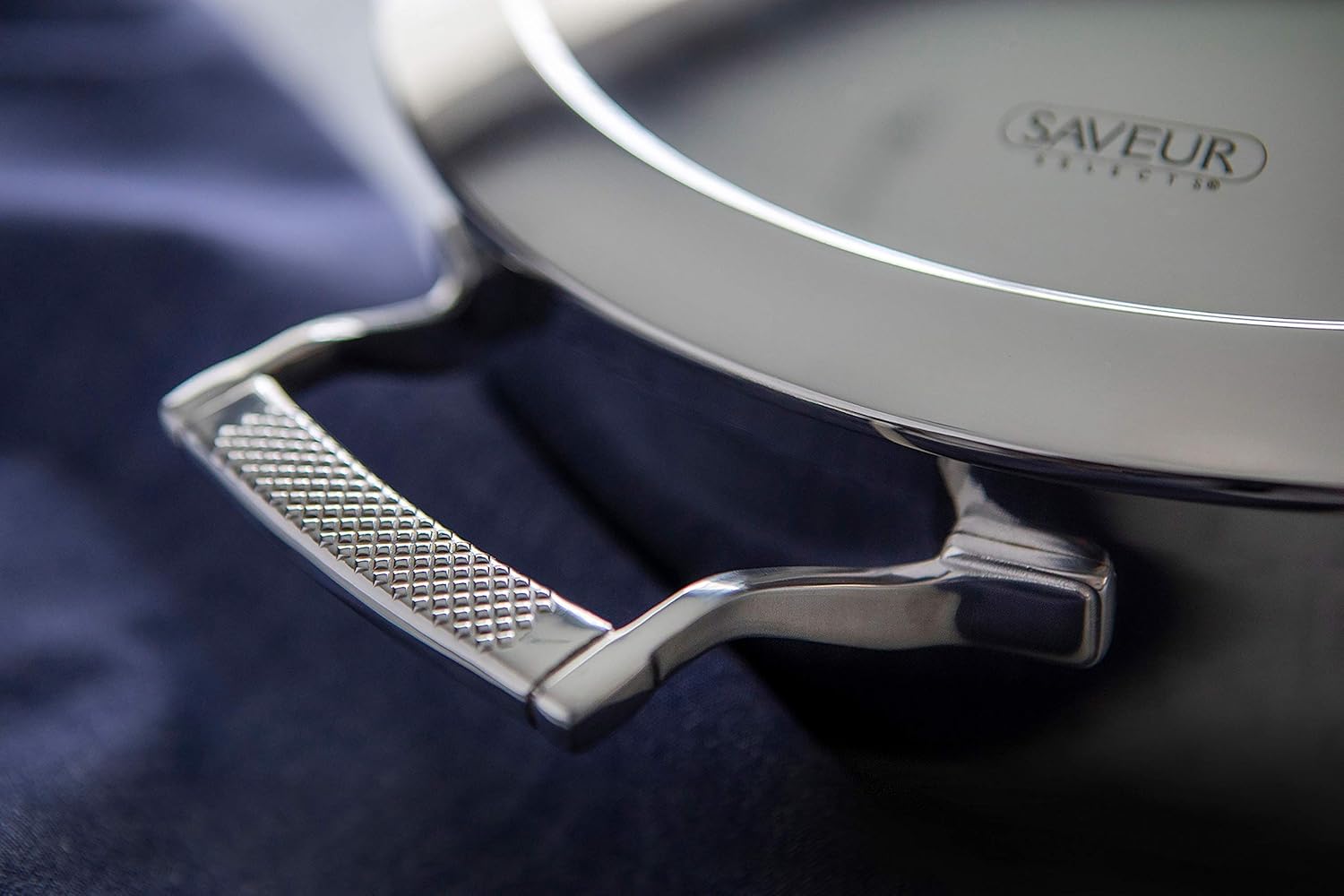 SAVEUR SELECTS Voyage Series Tri-ply Stainless Steel 3-Quart Sauteuse with Lid - Induction-ready & Dishwasher Safe