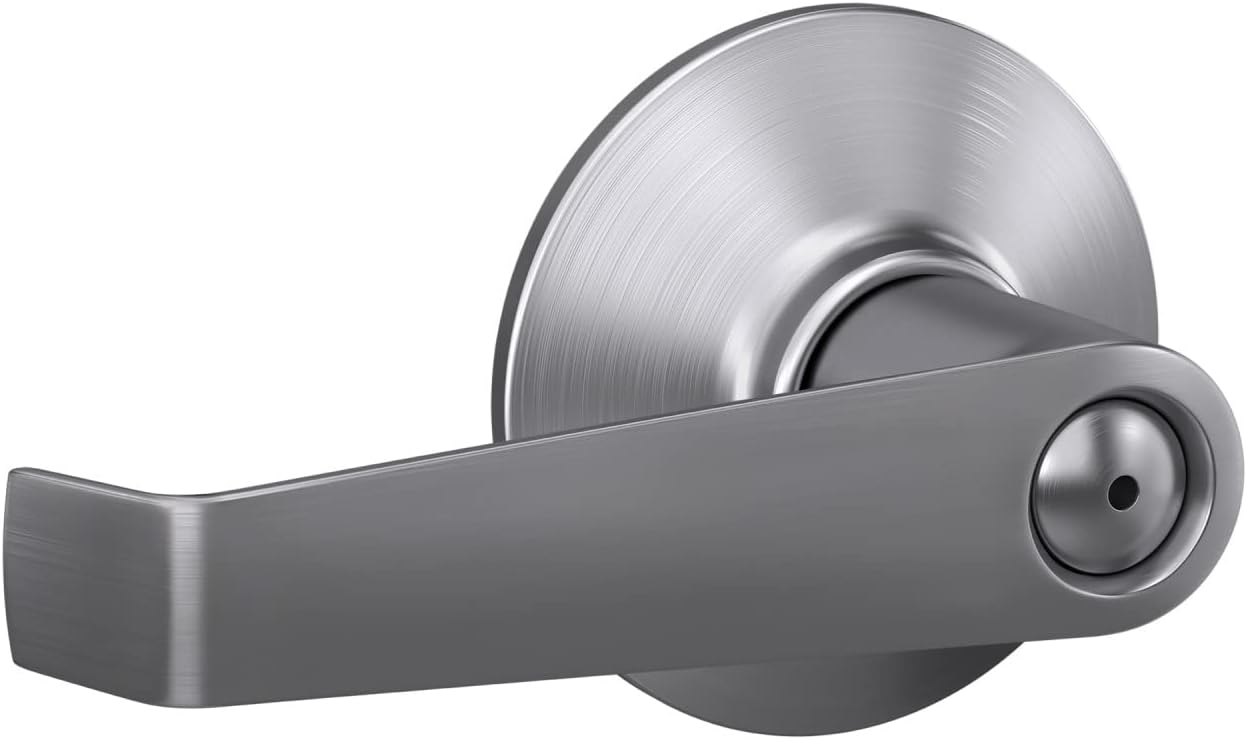 Schlage Commercial Series Elan Door Lever, Bed & Bath Privacy Lock in Satin Chrome