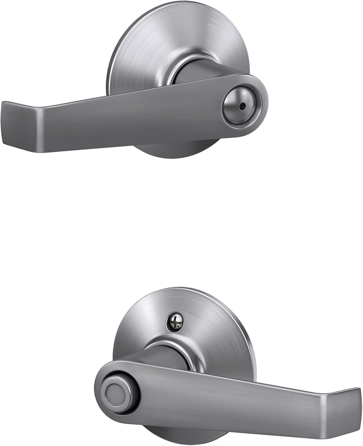 Schlage Commercial Series Elan Door Lever, Bed & Bath Privacy Lock in Satin Chrome
