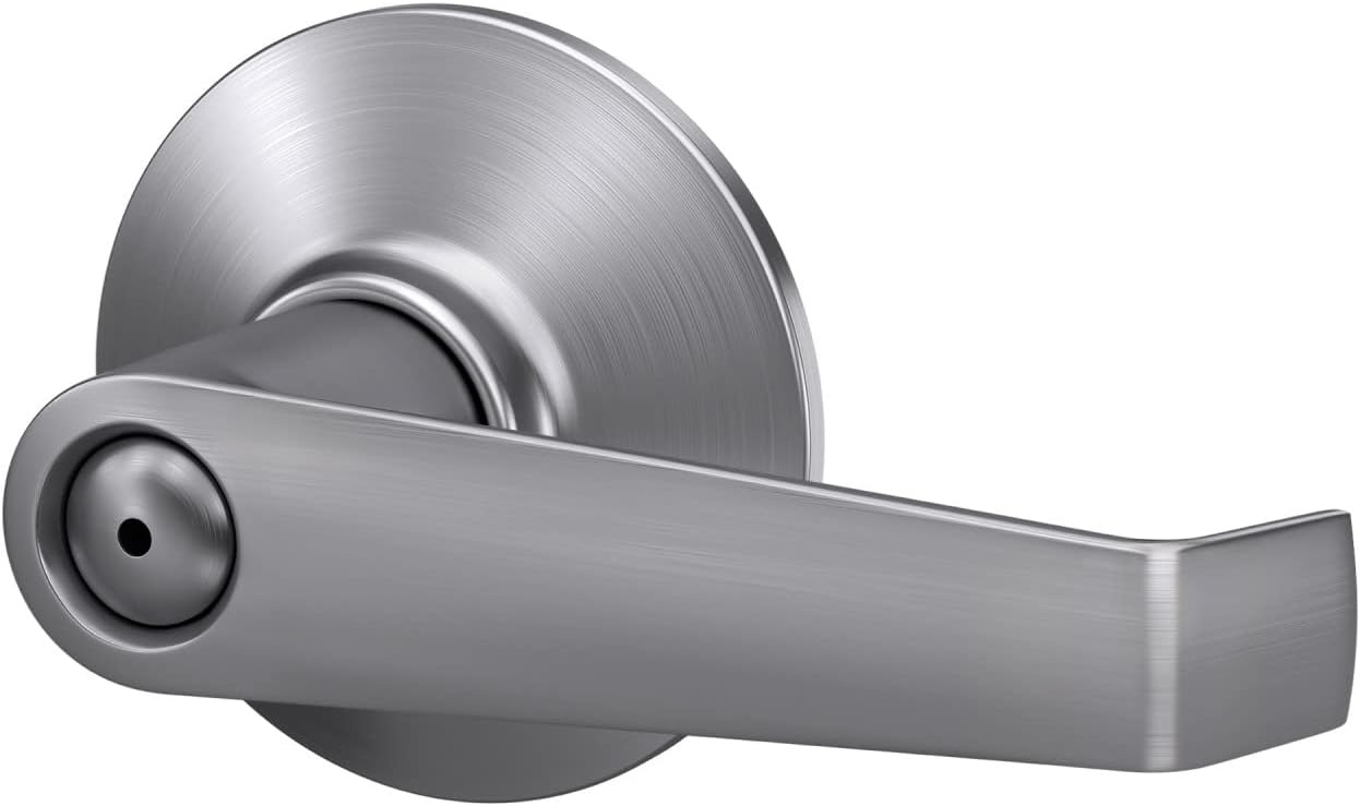 Schlage Commercial Series Elan Door Lever, Bed & Bath Privacy Lock in Satin Chrome