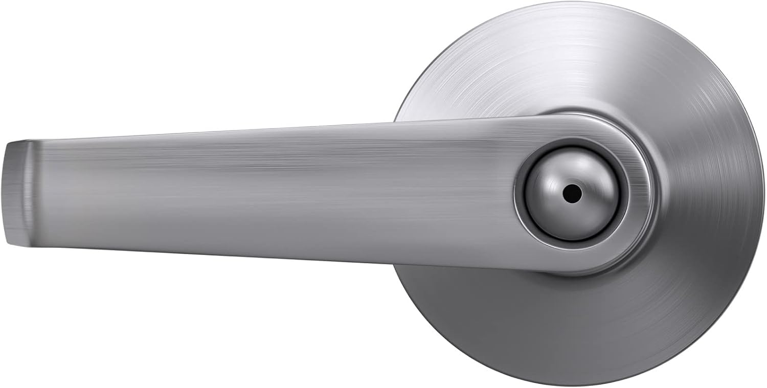 Schlage Commercial Series Elan Door Lever, Bed & Bath Privacy Lock in Satin Chrome