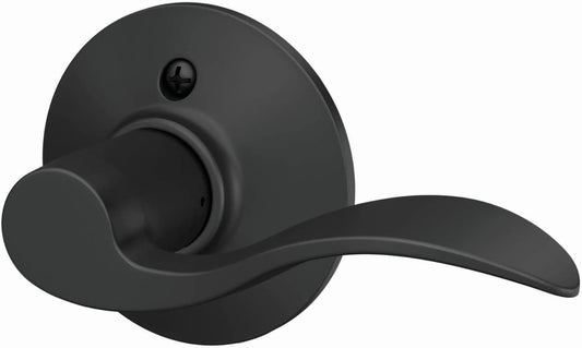 Schlage F170 ACC 622 RH Right Handed Accent Dummy Door Lever in Matte Black