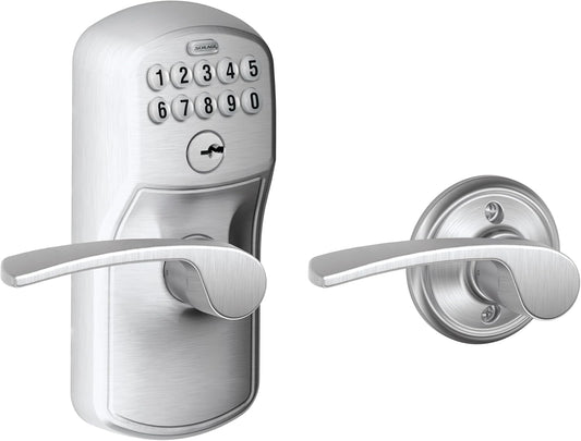 Schlage FE575 Plymouth Keypad Entry with Auto-Lock and Elan Levers - Brushed Chrome (626)